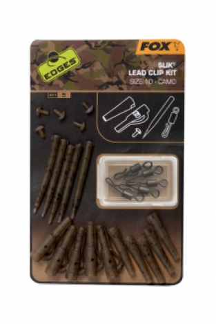 Fox Edges Camo Silk Lead Clip Kit Size 10 